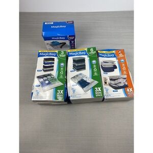 MagicBag Original‎ Instant Space Vacuum Compression Seal Storage Bags LOT W/PUMP